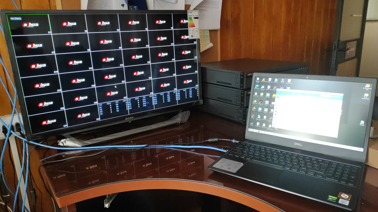 Monitoreo de 32 canales con equipos Dahua